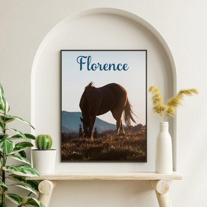 Horse At Sunrise Personalised Print